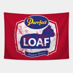 Purrfect Loaf Premium Bread - distressed version Tapestry