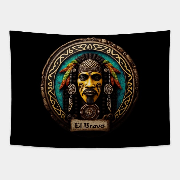 Agueybana The Brave - Taina Tapestry by idrockthat