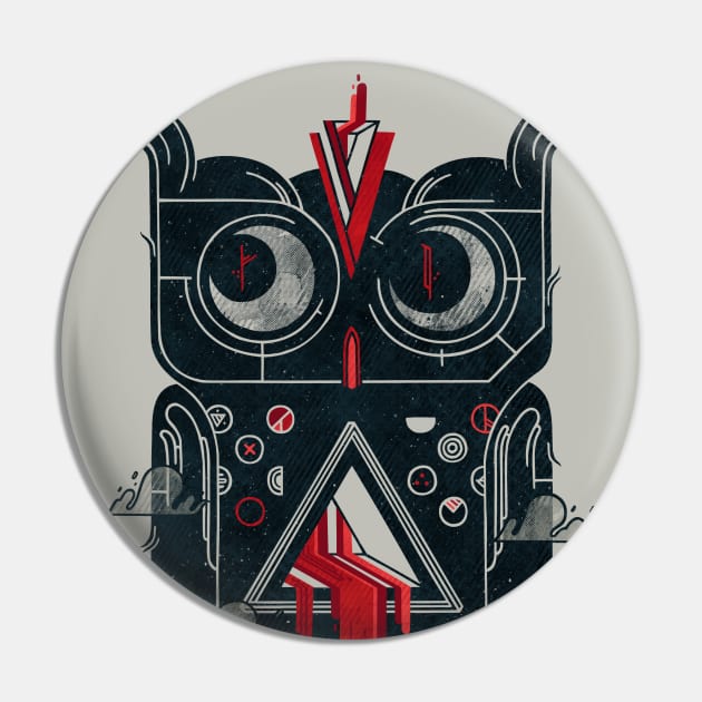 Night Owl Pin by againstbound