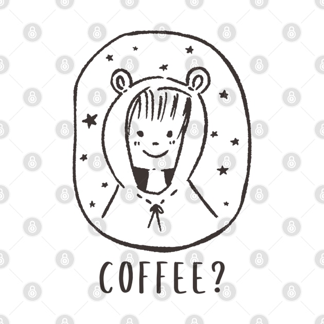 I love coffee cute drawing by AA