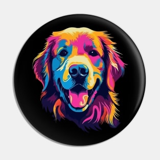 Golden Retriever Smiling Pin