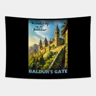 Baldur's Gate Tourism Poster - Sword Coast Faerun D&D Art Tapestry