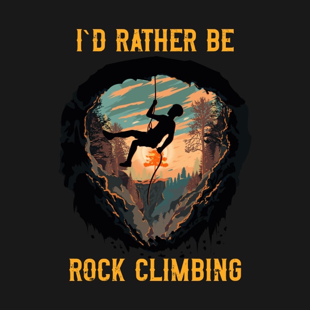 I d rather  be Rope climbing quote mountains adventure by HomeCoquette