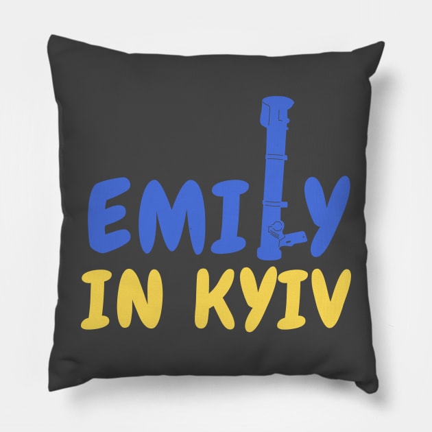 Emily in Kyiv Pillow by moonlobster