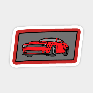 super muscle car Magnet