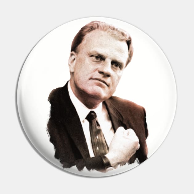 Billy Graham Painting Pin by Beltschazar