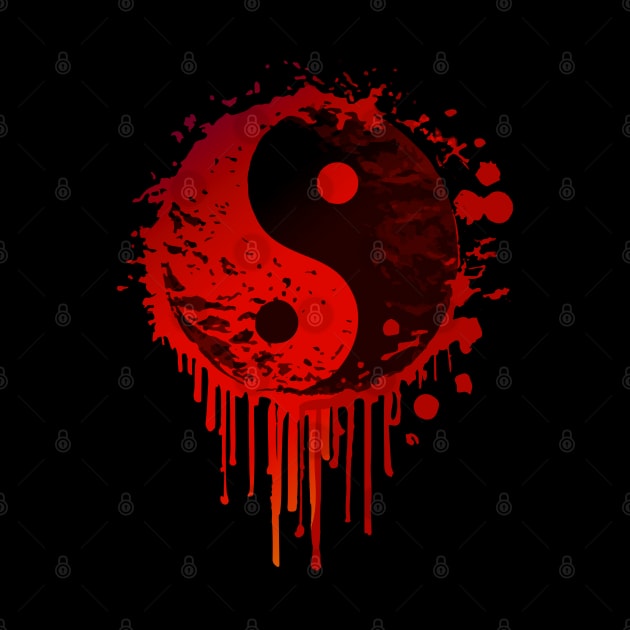 Red Yin Yang symbol by Scar