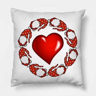 Love Gnome Valentines Day, Love Valentines Gnome Hearts Pillow