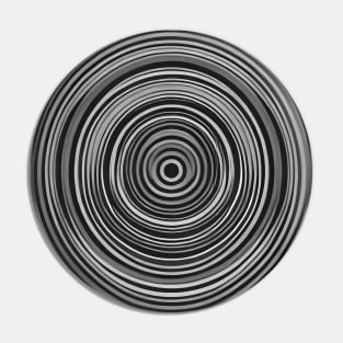 Concentric Wavy Lines (Black and White) Pin