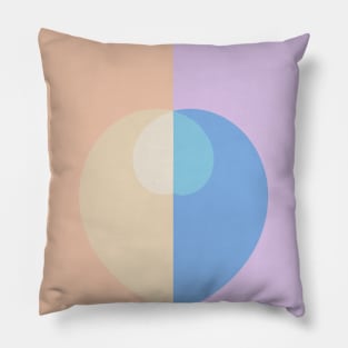 Digital Abstract with Soft Pastel Color Palette Pillow