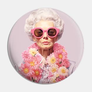 Vintage and Vivacious, Pink Lady Pin