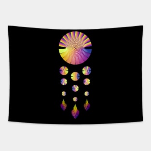 Dream Catcher | Sunset Blue Red Yellow Black Tapestry