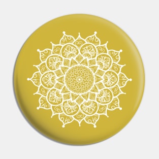 MANDALA WHITE Pin