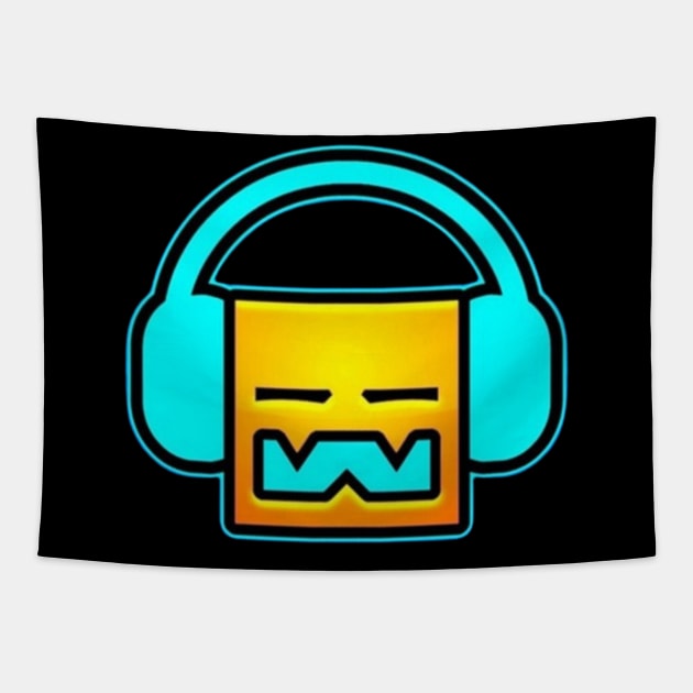 Yellow Geometry Dash Tapestry by jargony