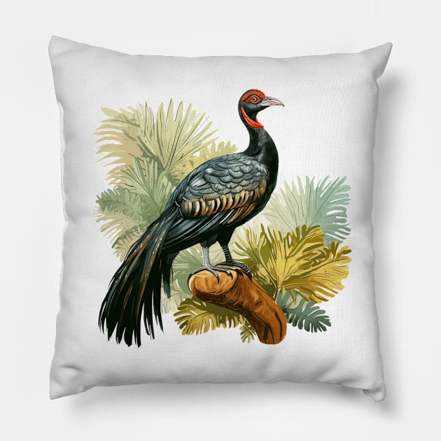 Horned Guan Pillow by zooleisurelife