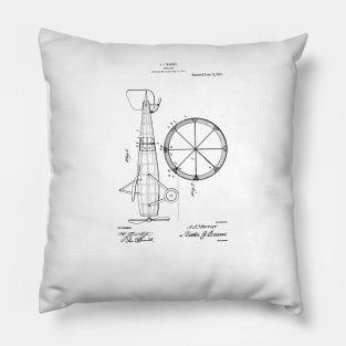 Airplane Patent Drawing Pillow