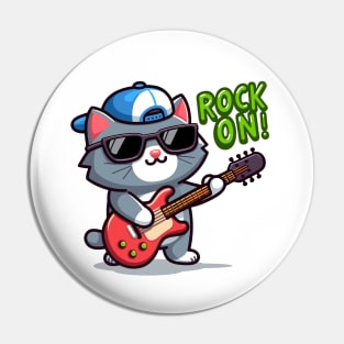 Rock On: The Guitarist Cat Pin