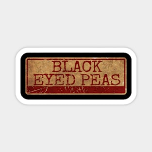 Aliska text red gold retro Black Eyed Peas Magnet