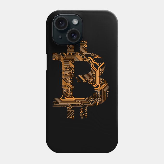 Bitcoint circuit Phone Case by jonah block