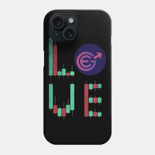 Vintage LOVE Stock Chart Evergrow EGC Coin Valentine Crypto Token Cryptocurrency Blockchain Wallet Birthday Gift For Men Women Kids Phone Case