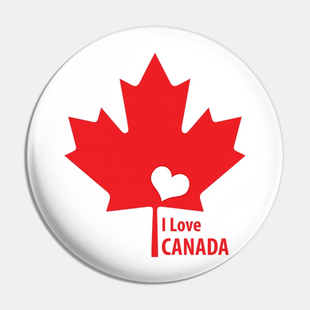 I Love Canada Pin by AntiqueImages