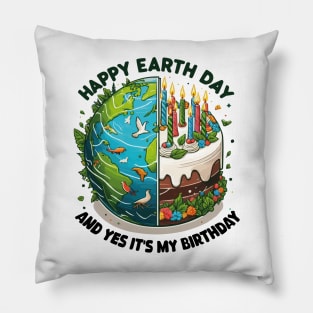 Born On Earth Day 2024 Happy Earth Day It's My Birthday Pillow