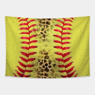 Cheetah softball sport mom Tapestry