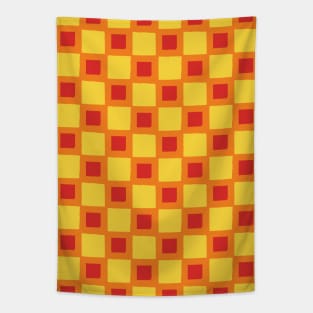 Yellow and Orange Squares Seamless Pattern 019#001 Tapestry