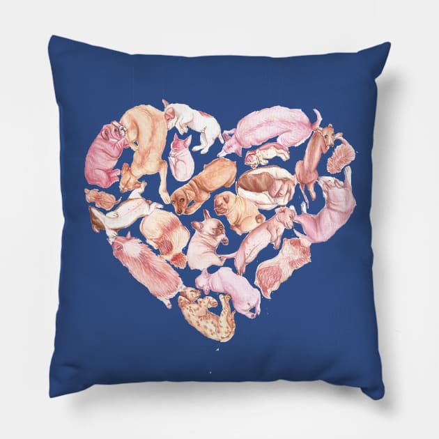 Love dogs Pillow by HannahFarr