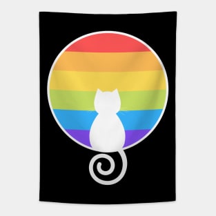 Proud Cat LGBTQ Tapestry