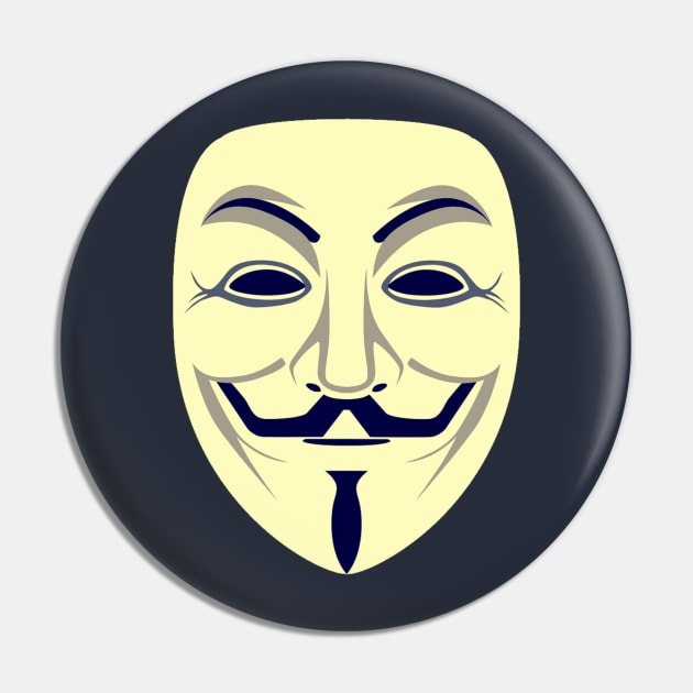 Guy Fawkes Vintage Color Pin by radiogalaxy