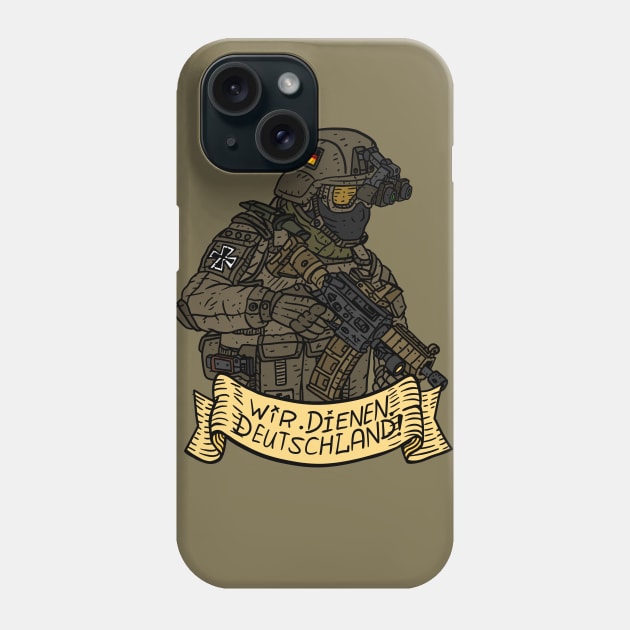 german bundeswehr, deutchland. army soldier with motto. Phone Case by JJadx