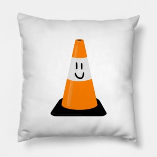 smiley traffic cone Pillow