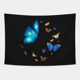 Lots Of Butterfies Colourful Design Tapestry