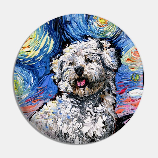 Coton de Tulear Night Pin by sagittariusgallery