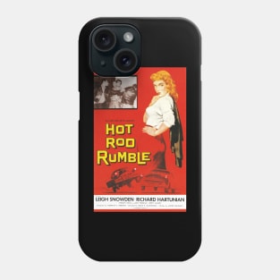 Vintage Drive-In Movie Poster - Hot Rod Rumble Phone Case