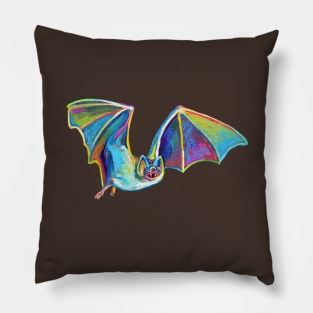 Cute Flying Halloween Bat Named Batrick Swayze Pillow