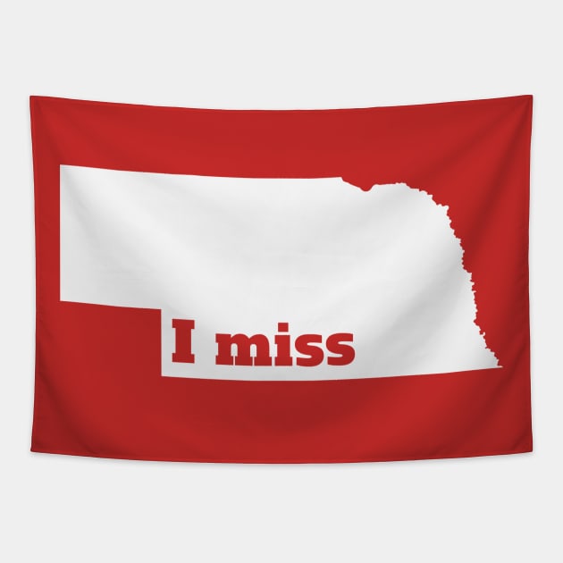 I Miss Nebraska - My Home State Tapestry by Yesteeyear