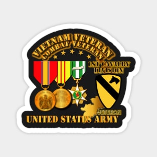 Vietnam  Vet - w Medals - VN - 1st Cav Division Magnet