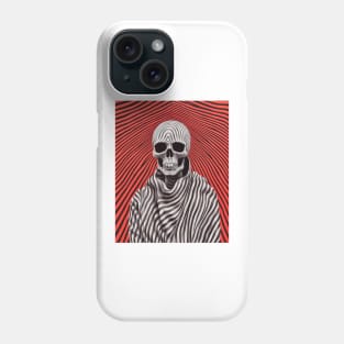 Op Art Reaper Death Mortality Optical Illusion Grim Reaper Phone Case