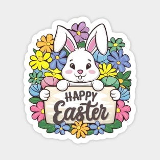 Happy Easter Bunny And Cat And Dog Mom Dad Boys Girls kids Magnet