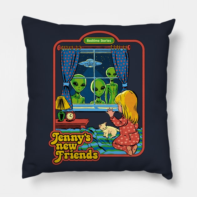 Jenny's New Friends Pillow by Steven Rhodes