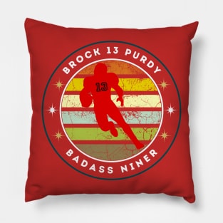 RETRO PURDY BADASS NINER Pillow