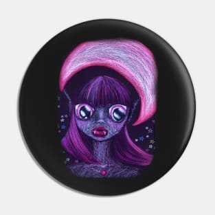 Halloween Teenage Vampire Girl Pin