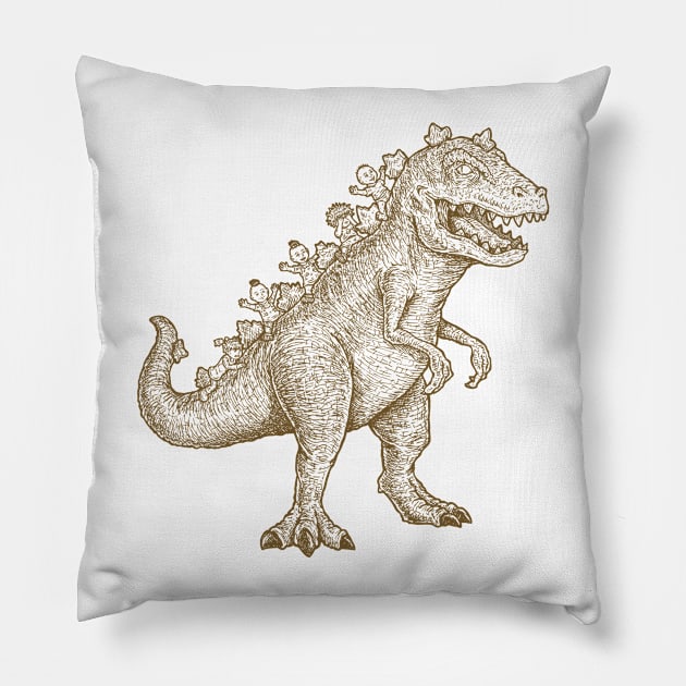 reptar lines Pillow by Firebrander