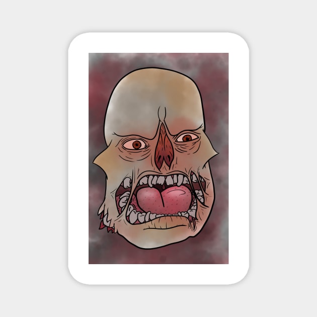 Zombie head Magnet by cheezeEGGSTREEME