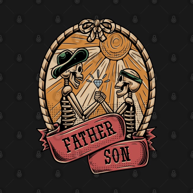 skull design father and son by noorshine