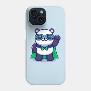 Cute Super Panda Wearing Sunglasses Cartoon Phone Case