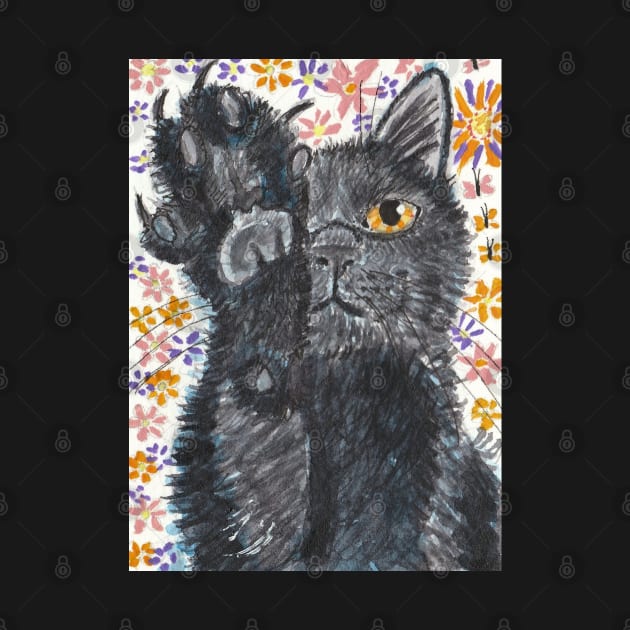 Cute black cat by SamsArtworks