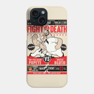 Popeye vs. Bluto Fight Poster Phone Case